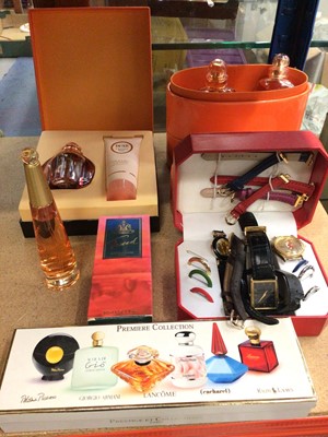 Lot 366 - Christian Dior Dune perfume (two sets), Issey Miyake L'eau D'issey Absolue, other perfumes and various wristwatches