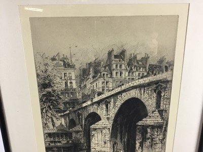 Lot 224 - E. Hedley FITTON (1859-1929), etching of Pont Marie, Paris, signed in pencil, framed and glazed