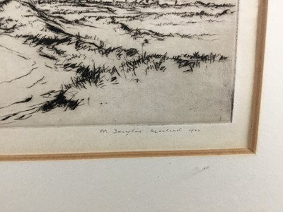 Lot 222 - William Douglas MACLEOD (1892-1963), pair of etchings - Scottish Landscapes, one titled, signed in pencil, framed and glazed
