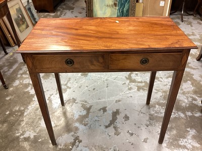 Lot 1174 - Regency mahogany two drawer side table