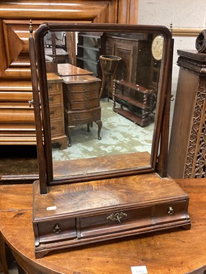 Lot 1180 - George III dressing table mirror with three drawers