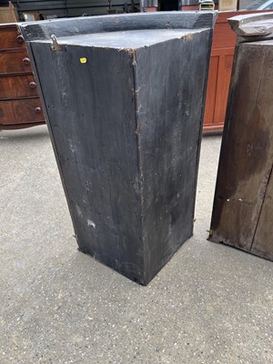 Lot 58 - Two George III mahogany bowfront corner cupboards