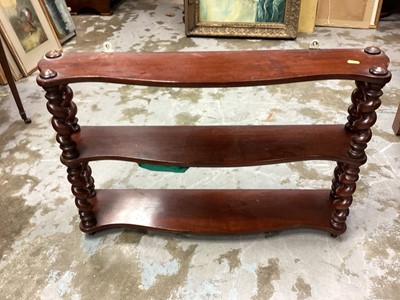 Lot 1177 - Mahogany wall shelves