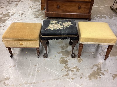 Lot 1186 - Group of three 19th century and later stools