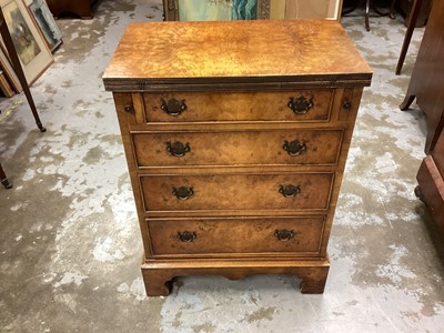 Lot 1176 - Small walnut chest with fold over top