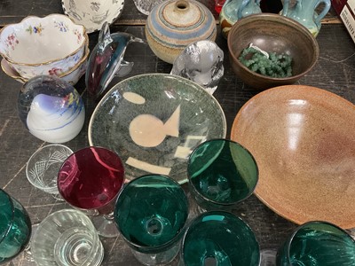 Lot 200 - Collection of decorative ceramics and glass, studio pottery etc