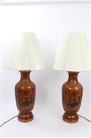Lot 714 - Pair contemporary decorative chinoiserie-style...