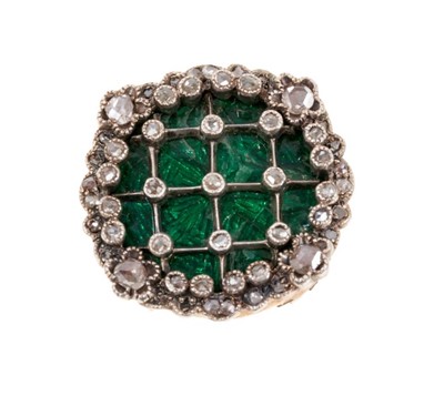 Lot 515 - Edwardian Belle Époque diamond and enamel brooch