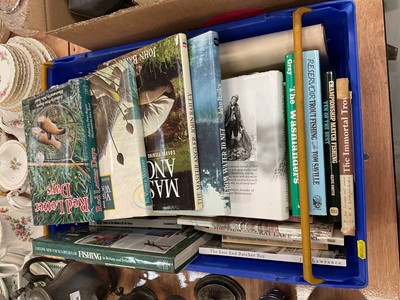 Lot 497 - One box of angling related books