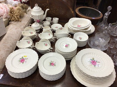 Lot 733 - A Copeland Spode Billingsley Rose pattern part coffee and dinner service