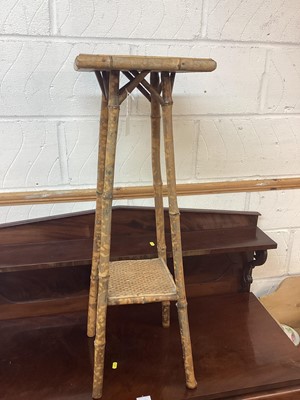 Lot 1109 - Victorian bamboo two tier plant stand