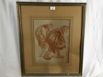 Lot 77 - *Sir Frank Brangwyn (1867-1956) lithograph - Beggars, 37cm x 29cm, in glazed frame 
Provenance: Acquired from the artist, almost certainly at his studio in Ditchling, Sussex, by Mr A. J. Rowley of...