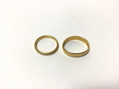 Lot 50 - Two 22ct gold wedding bands