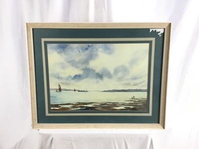 Lot 131 - Desmond G. Sythes, watercolour view of the Stour at Harwich, framed