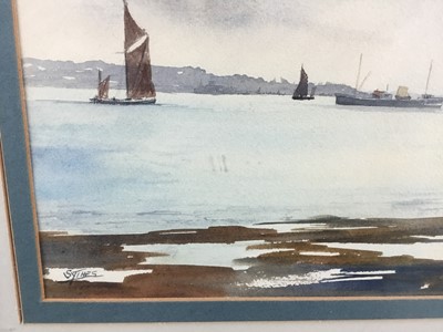 Lot 131 - Desmond G. Sythes, watercolour view of the Stour at Harwich, framed