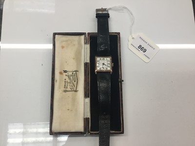 Lot 869 - Gentleman's Art Deco wrist watch