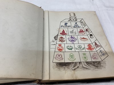 Lot 1771 - Victorian scrapbook decorated with letterhead crests