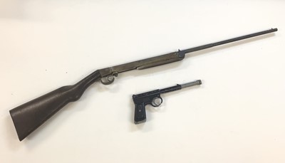 Lot 958 - Vintage Tell Air Rifle and Gat air pistol (2)