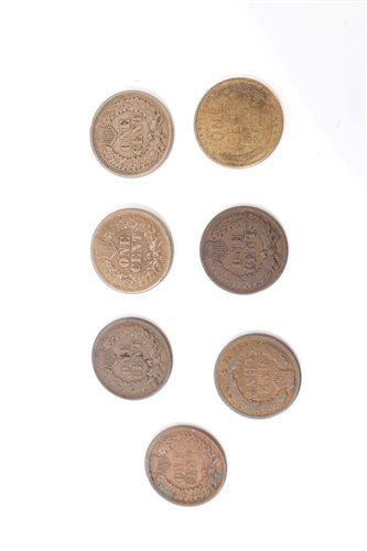 Lot 31 - U.S. copper nickel and bronze Cents - Indian...