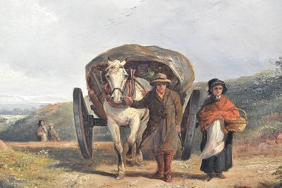 Lot 1195 - Thomas Smythe (1825-1906) oil on canvas - The Travellers, signed, 41cm x 48cm, in gilt frame