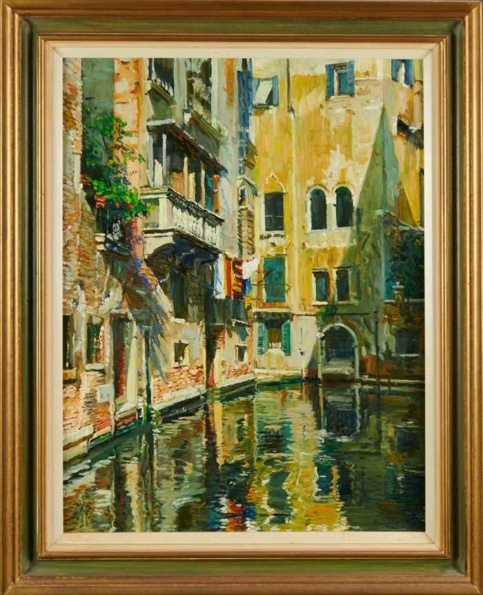 Lot 1200 *Margaret Glass (b.1950) oil on board