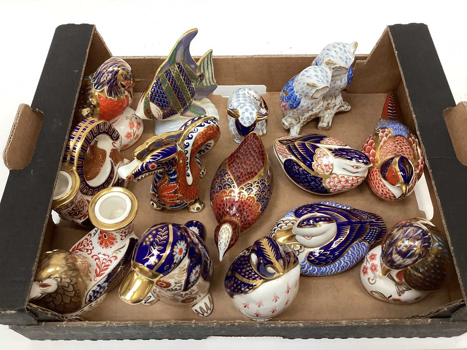 Lot 1280 - Collection of Royal Crown Derby imari animals (13)