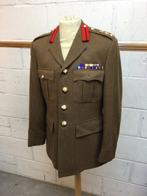 Lot 636 - General Staff Service Dress in Colonels' rank with gorgets, wings, and medal ribbons plus ie