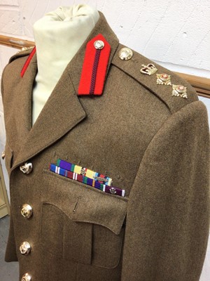 Lot 636 - General Staff Service Dress in Colonels' rank with gorgets, wings, and medal ribbons plus ie