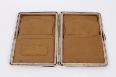 Lot 847 - Snake skin wallet with silver mounts (London 1903) 14cm x 10.5cm