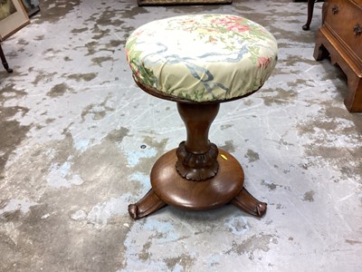 Lot 1181 - Victorian mahogany adjustable piano stool