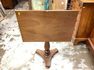 Lot 1182 - Victorian tilt top occasional table on turned column and trefoil base, 84cm wide, 44cm deep