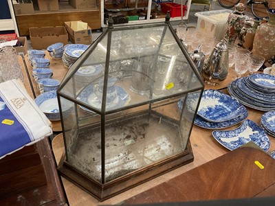 Lot 409 - Glass terrarium on wooden base