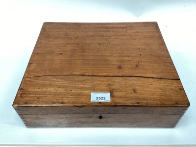 Lot 2522 - Antique fitted microscope slide box (holds 288 slides)