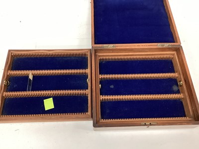 Lot 2522 - Antique fitted microscope slide box (holds 288 slides)