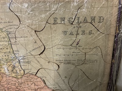 Lot 231 - Victorian wooden map jigsaw of England and Wales