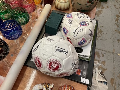 Lot 472 - Ipswich Town signed football, Chelmsford City signed football, Taxi Driver film poster and other items.