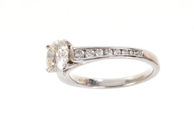 Lot 475 - Lab Created Diamond ring in 14ct white gold setting