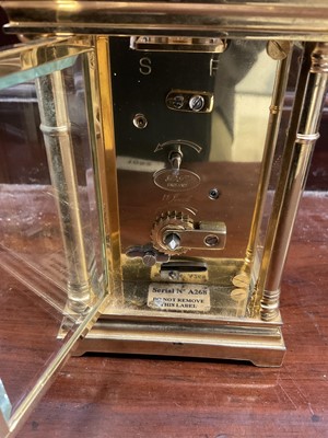 Lot 284 - Brass carriage clock by Dipple & Son of Norwich