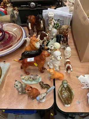 Lot 493 - Group of Beswick, Goebel, Wemyss and other animals.