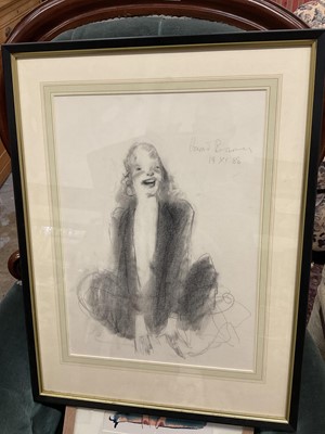Lot 273 - Howard Barnes (1937-2017) watercolour, Female Seated, together with another by the same hand, both framed