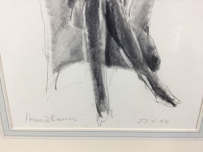 Lot 148 - Howard Barnes (1937-2017) pencil, figure studies, two works, in glazed frames