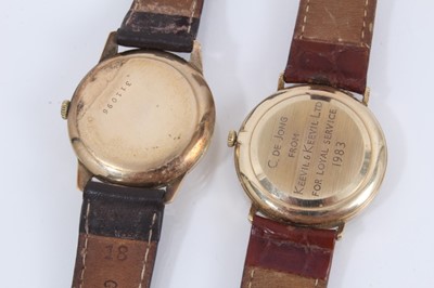 Lot 884 - 9ct gold cased Mappin & Webb wristwatch and 9ct gold cased Record de Luxe automatic wristwatch