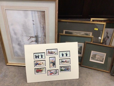 Lot 527 - Group of pictures, including watercolours, oil, antique prints