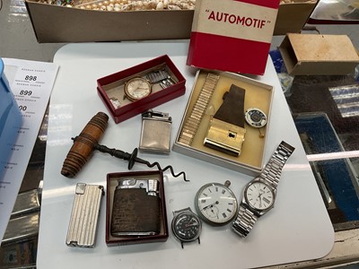 Lot 888 - Automotif wristwatch, together with other vintage watches and lighters.