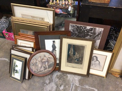 Lot 898 - Group of antique and later pictures and prints