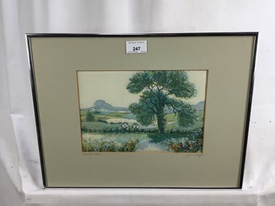 Lot 247 - Jane Wagner (contemporary) group of five embroidered landscapes, all signed and titled in glazed frames