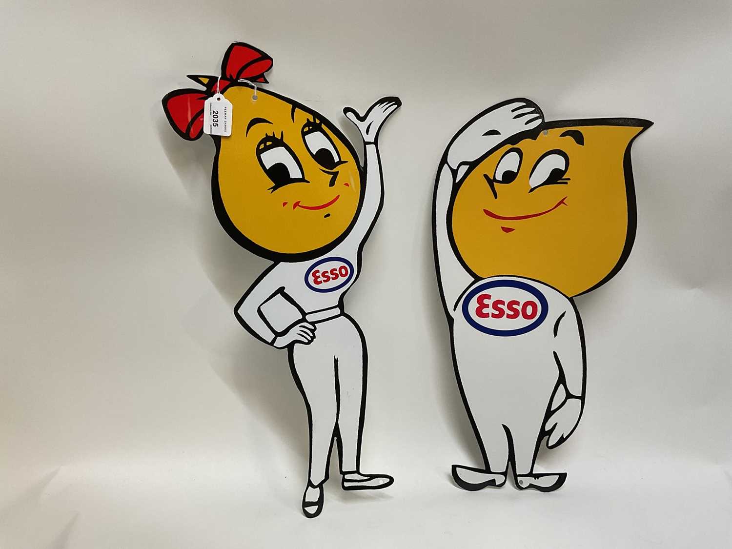 Lot 2035 - Two Mr & Mrs Drip Esso advertising Signs