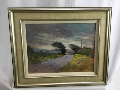 Lot 260 - Arvind Limaye, contemporary, three landscape oils, 31cm x 41cm, framed