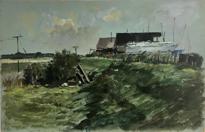 Lot 261 - Arvind Limaye, contemporary, six oils on board, landscapes including East Anglia, average size 30cm x 46cm (6)