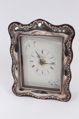 Lot 915 - R. Carr silver framed time piece, pair of...